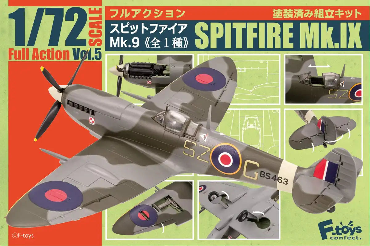 F-TOYS Full Action Spitfire Mk9 1/72 Scale 1 Pc.- Japan Figure Store - #1 Bring To You The Best Japanese Goods