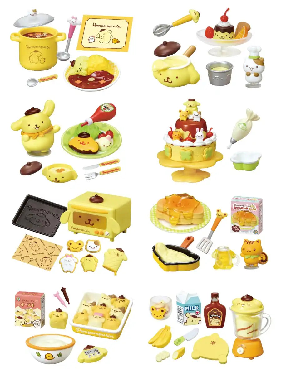 Re-Ment Sanrio Pompompurin Cooking Set Box H120 x W145 x D205mm PVC ABS