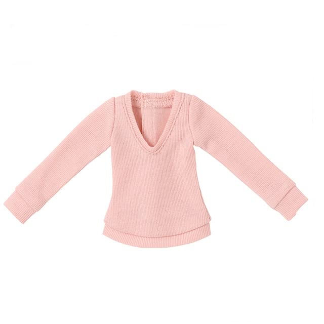 Azone 1/6 Pure Neemo V-Neck Sweater Light Pink Doll Accessory- Japan Figure Store - #1 Bring To You The Best Japanese Goods