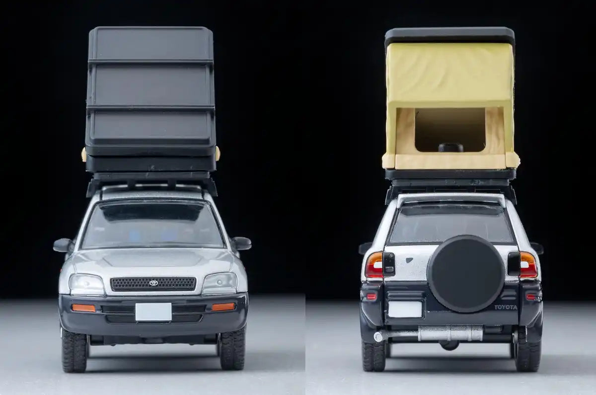 Tomytec 1/64 LV-N354C Toyota RAV4J Silver with Tent and Figure Model