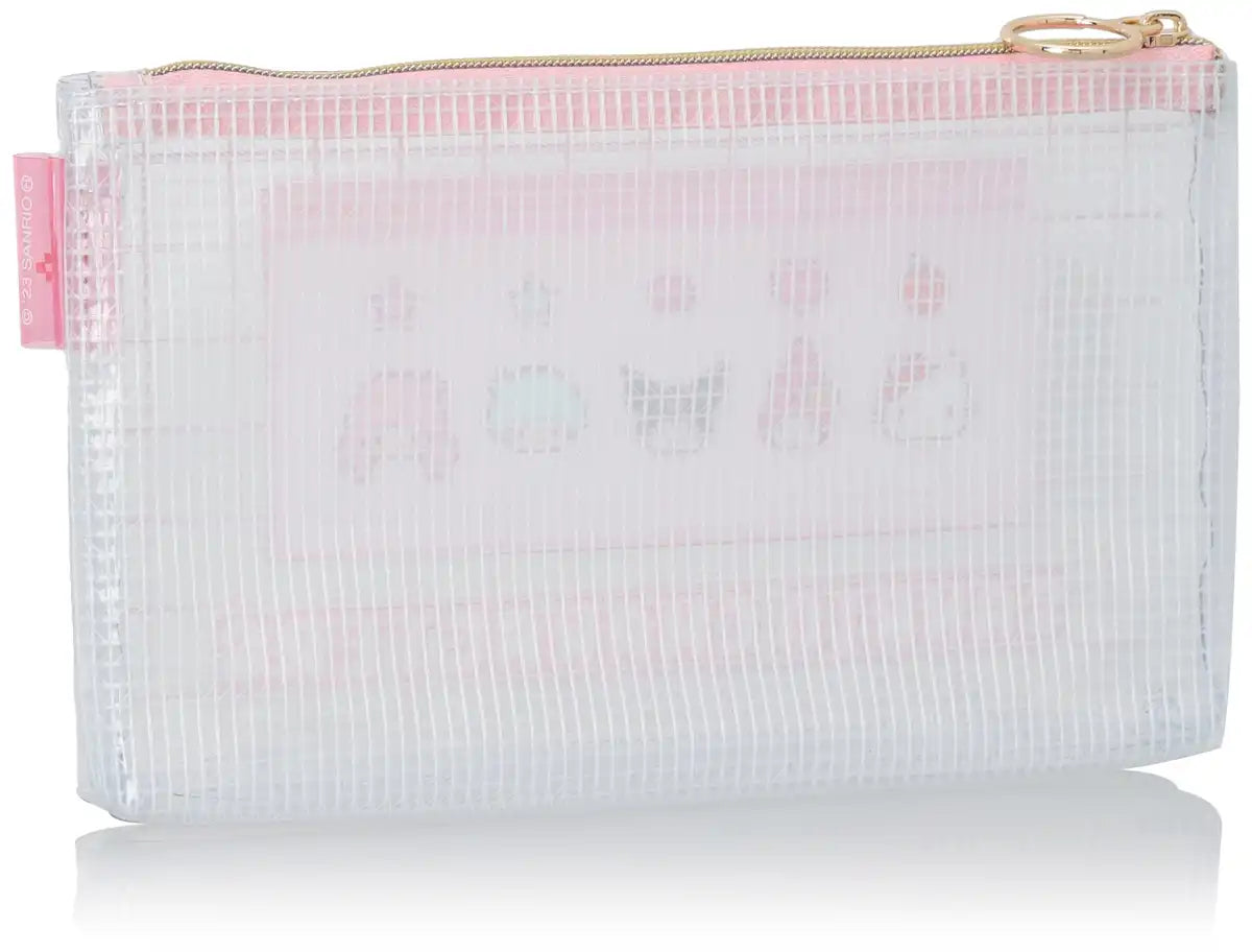 Sanrio Clear PVC Makeup Pouch for Women Girls Students Pink- Japan Figure Store - #1 Bring To You The Best Japanese Goods