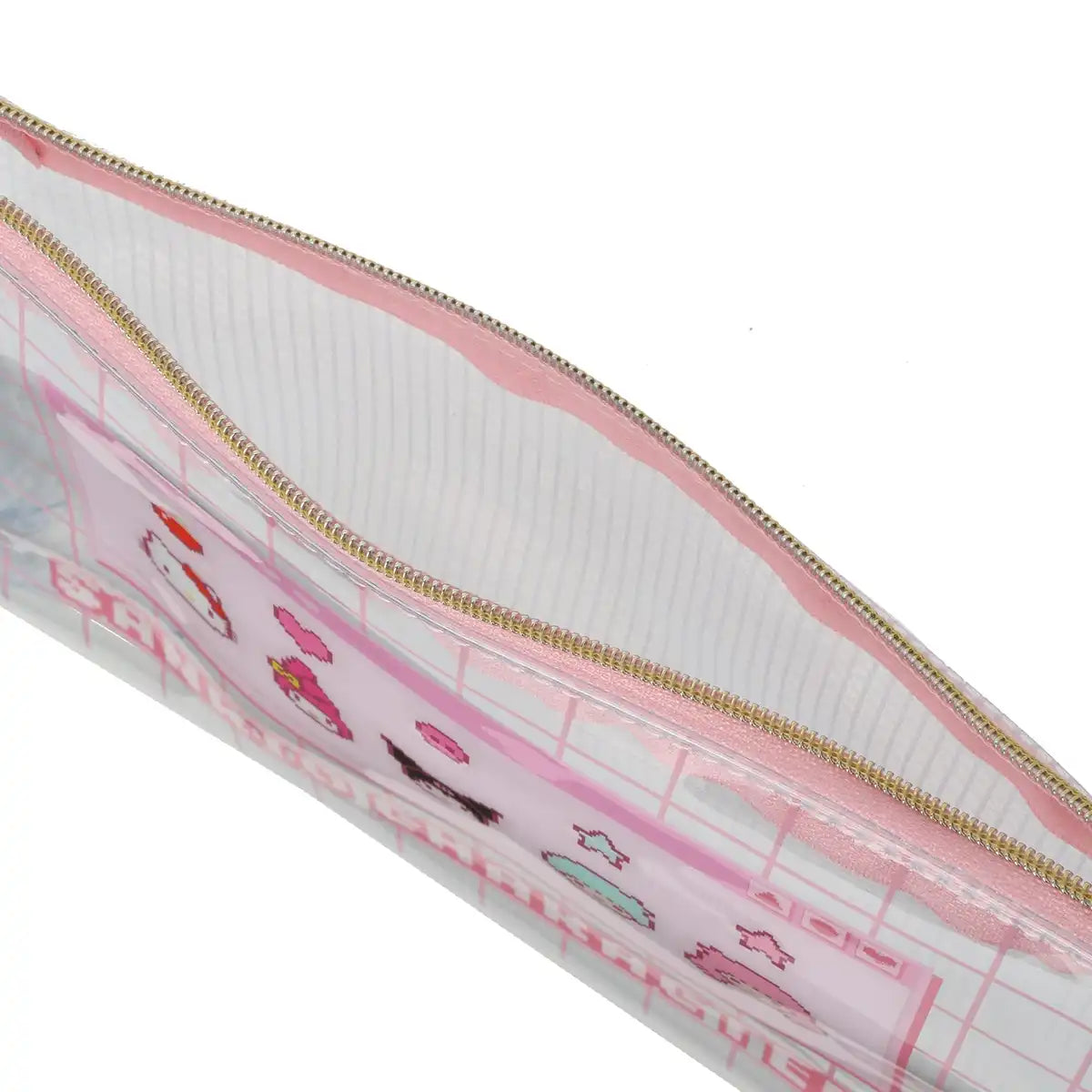 Sanrio Clear PVC Makeup Pouch for Women Girls Students Pink- Japan Figure Store - #1 Bring To You The Best Japanese Goods