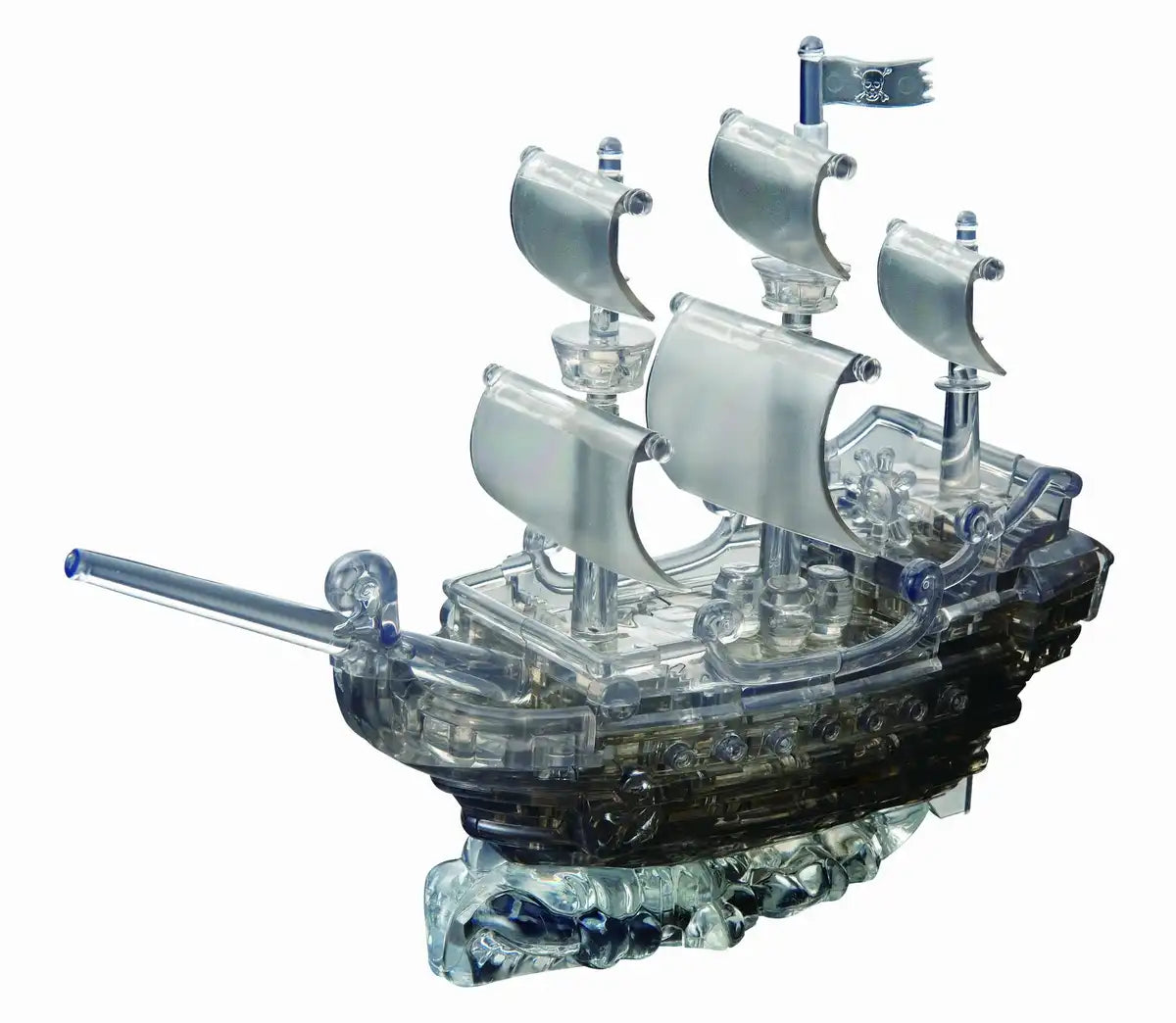 Beverly Crystal Puzzle 98 Pieces Pirate Ship Black 50141 With Display Light 3D Ship Puzzle- Japan Figure Store - #1 Bring To You The Best Japanese Goods