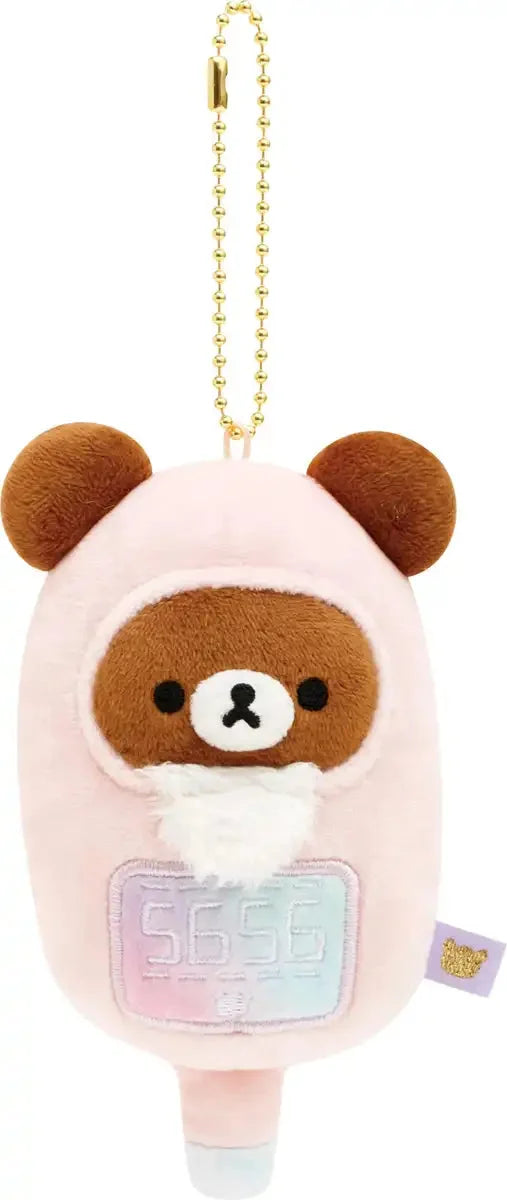 San-X Rilakkuma Doctor Plush Toy with Thermometer Key Chain 5.5x6.5x12.5cm Ages 6+- Japan Figure Store - #1 Bring To You The Best Japanese Goods