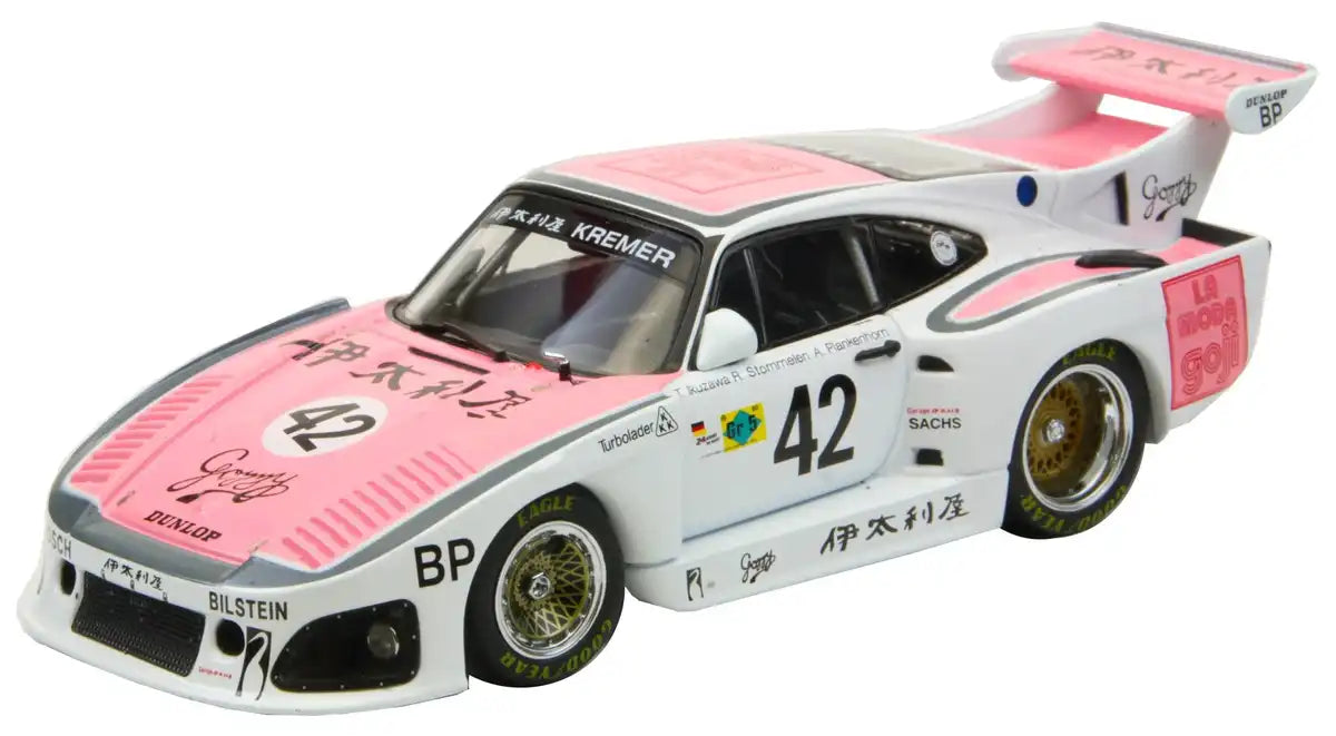 EBBRO - 44302 Italya Porsche 935 K3 Le Mans 1980 - White/Pink 1/43 Scale- Japan Figure Store - #1 Bring To You The Best Japanese Goods