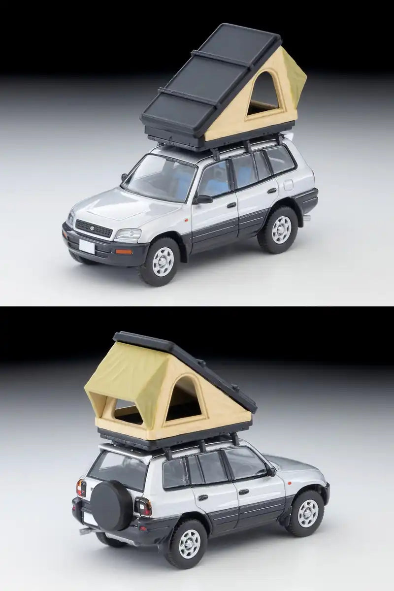 Tomytec 1/64 LV-N354C Toyota RAV4J Silver with Tent and Figure Model