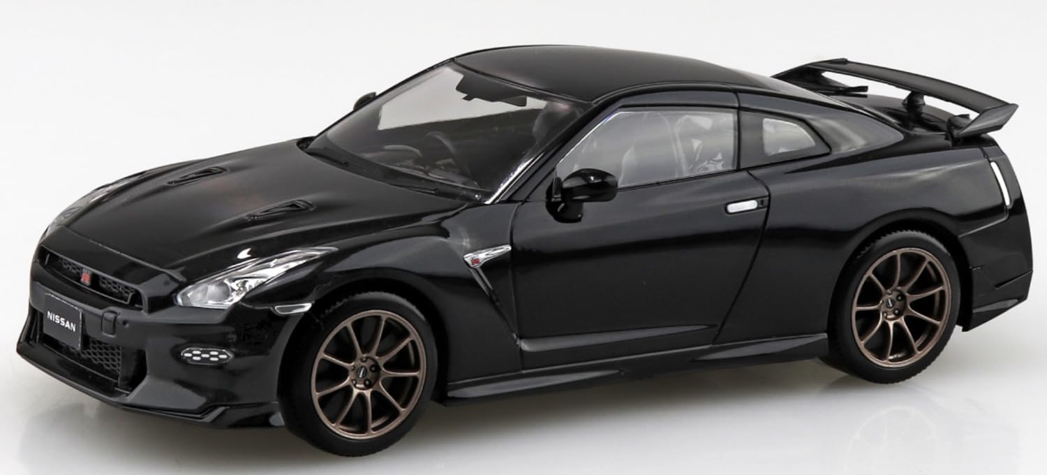 Aoshima 1/32 Rakupla Snap Kit Nissan GT-R 2024 Model Black Pearl