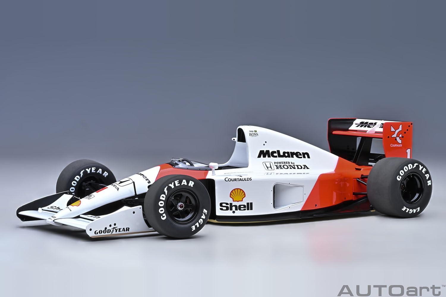 Autoart 1/18 Scale Honda McLaren GP 1991 Ayrton Senna Model with Logo- Japan Figure Store - #1 Bring To You The Best Japanese Goods