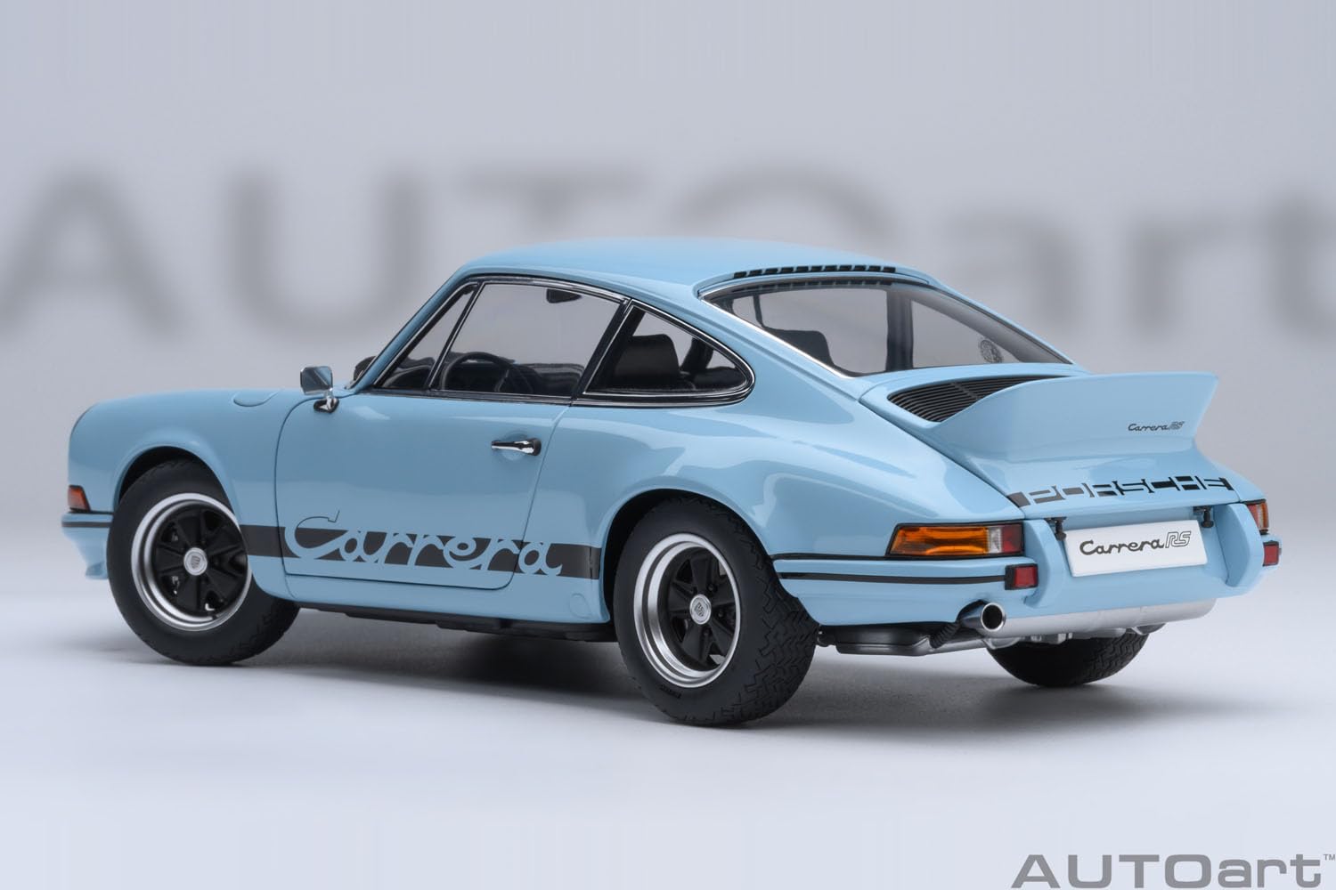 Autoart Porsche 911 Carrera 2.7 RS 1/18 Scale in Gulf Blue Black Stripes