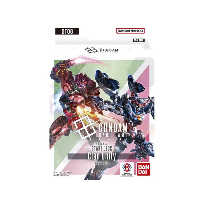Deck de démarrage du jeu de cartes Gundam de Bandai, Clan Unity St06, version japonaise.