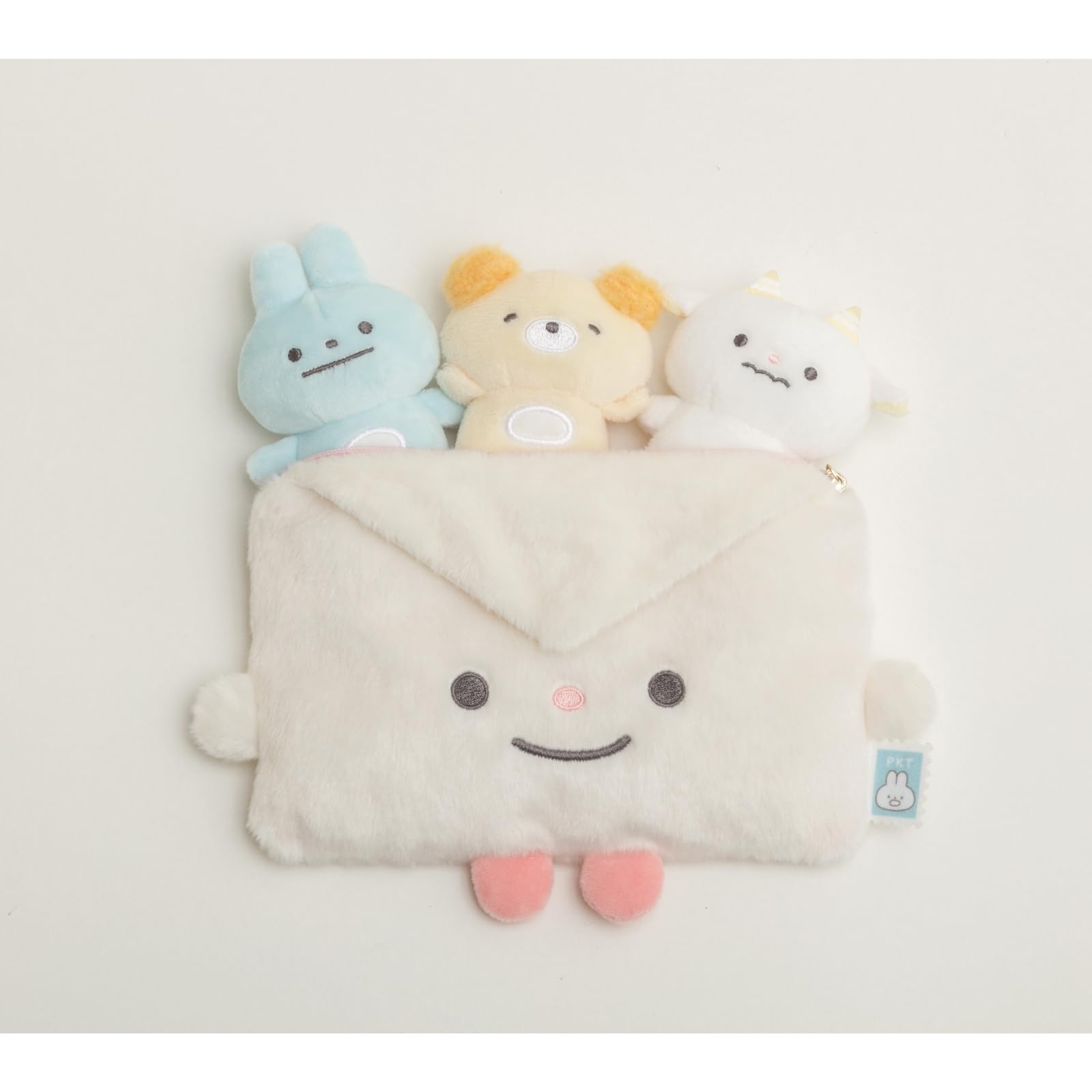 San-X Ca44701 Pokantotan Plush Pouch Otegamitan - Soft and Cute Storage Solution- Japan Figure Store - #1 Bring To You The Best Japanese Goods