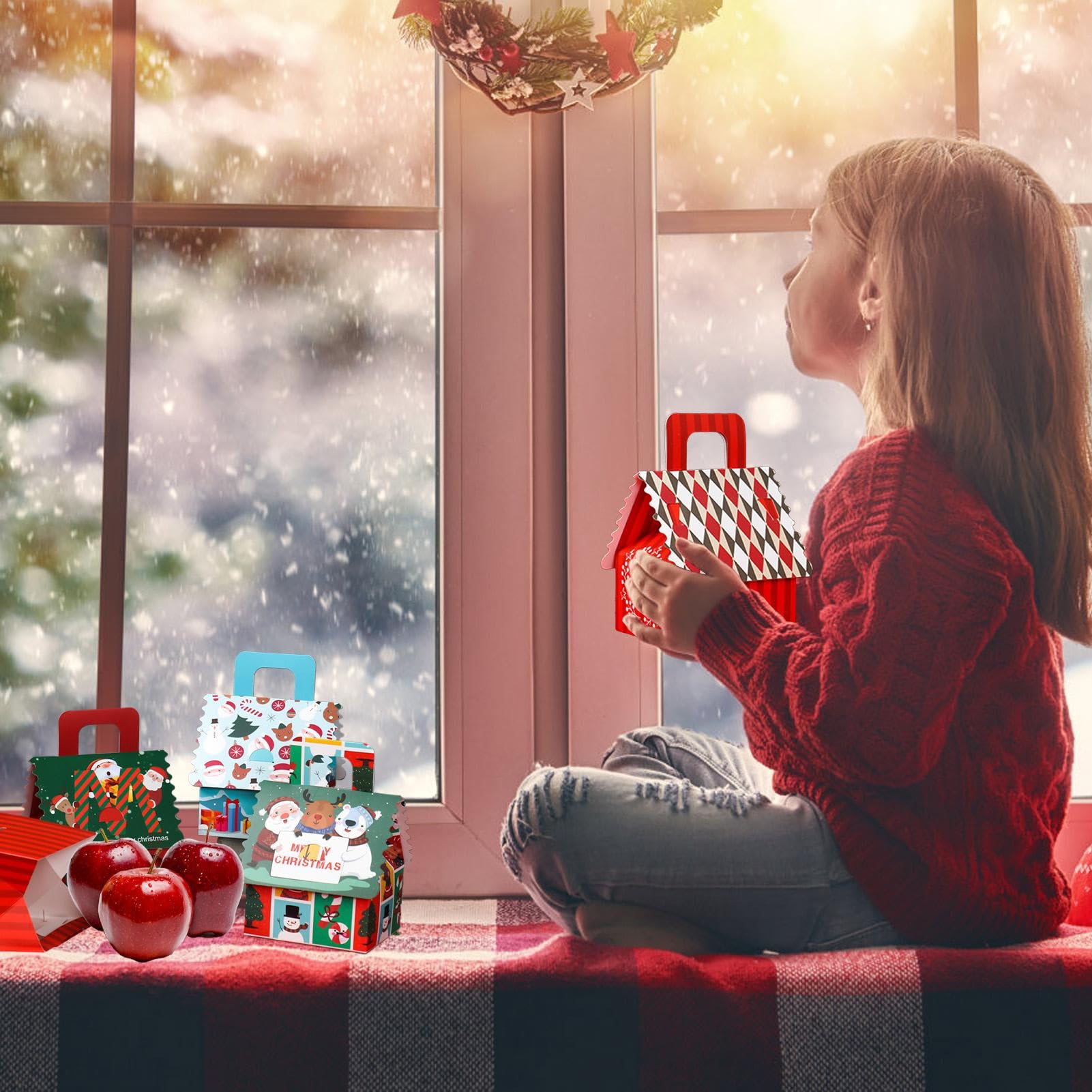 Riaisttd House-Shaped 3D Christmas Cookie and Candy Treat Boxes - Cardboard- Japan Figure Store - #1 Bring To You The Best Japanese Goods