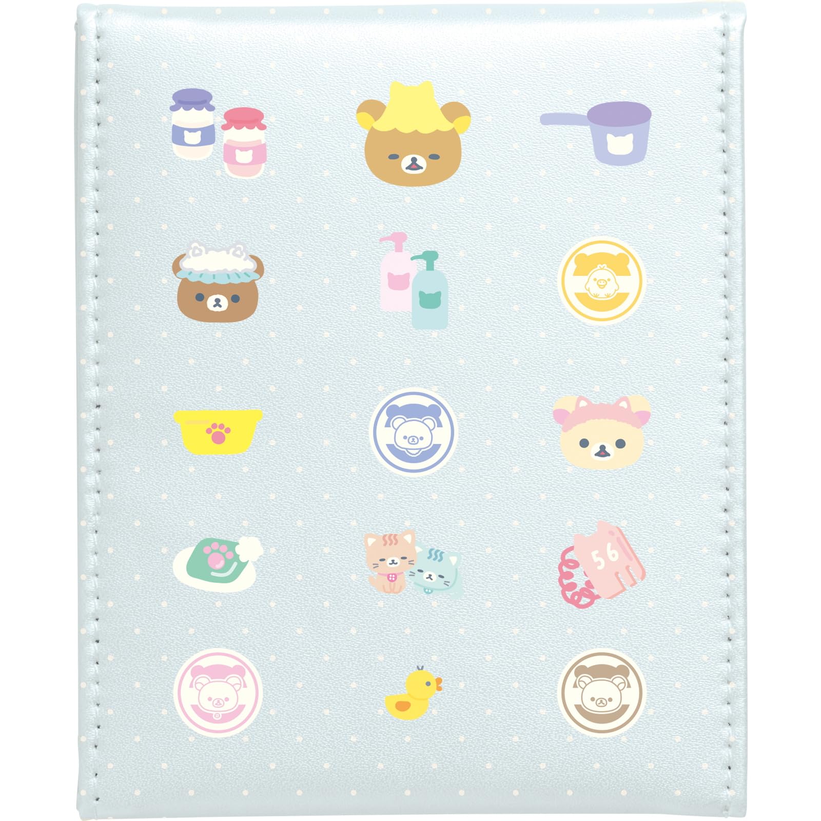 San-X Rilakkuma Neko Neko No Yu Folding Mirror Portable Compact- Japan Figure Store - #1 Bring To You The Best Japanese Goods