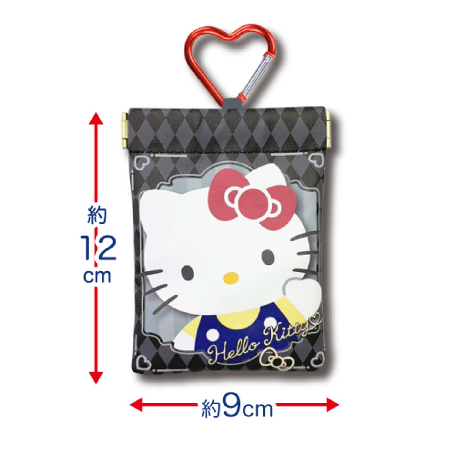 San-X Kuromi Pouch with Clear Window and Carabiner W9xH12Cm- Japan Figure Store - #1 Bring To You The Best Japanese Goods