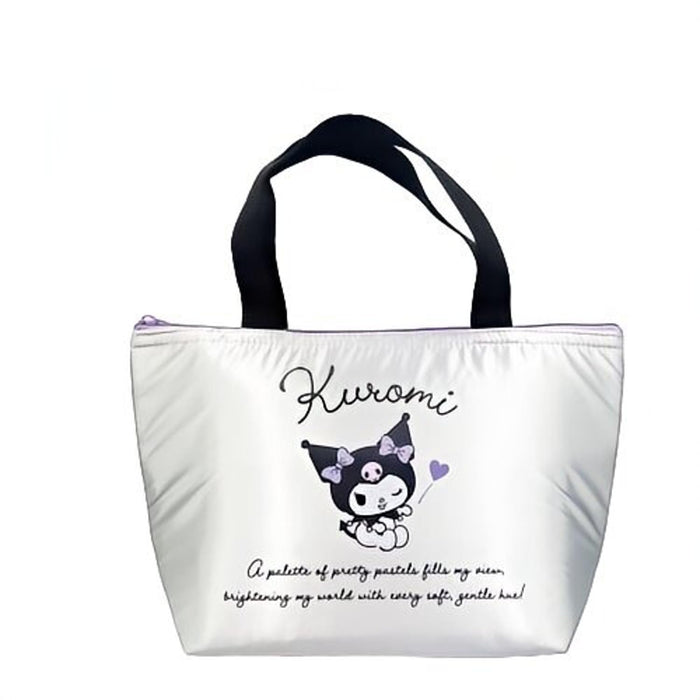San-X Silver Kuromi Lunch Tote Bag by Hatayama Shoji 19x32x11cm- Japan Figure Store - #1 Bring To You The Best Japanese Goods
