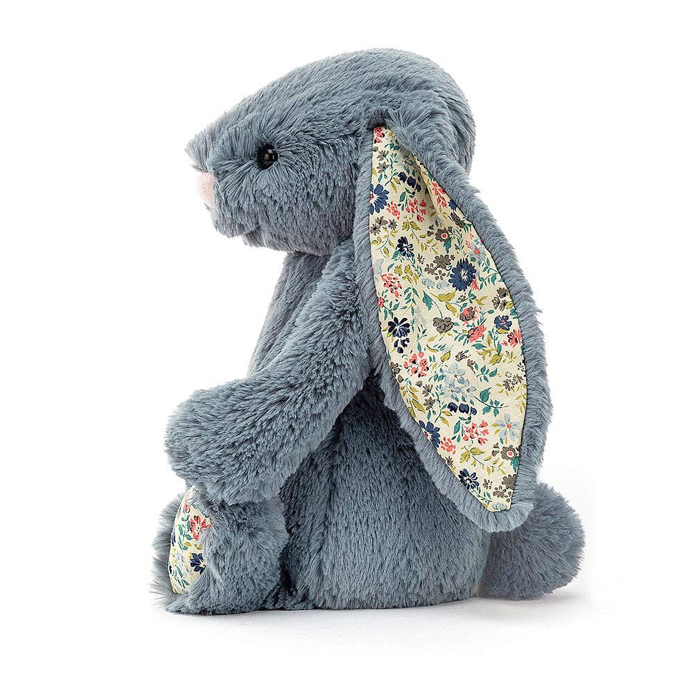 Jelly Cat Blossom Bunny Plush in Dusky Blue Floral 31cm Medium Size- Japan Figure Store - #1 Bring To You The Best Japanese Goods
