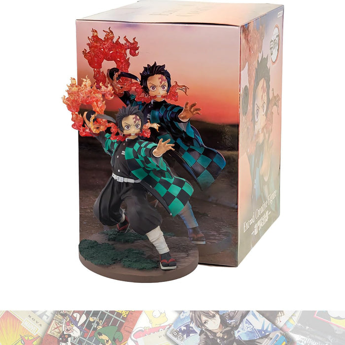 Statue Furyu Kamado Tanjiru 16cm Exceed avec carte de trading ACG