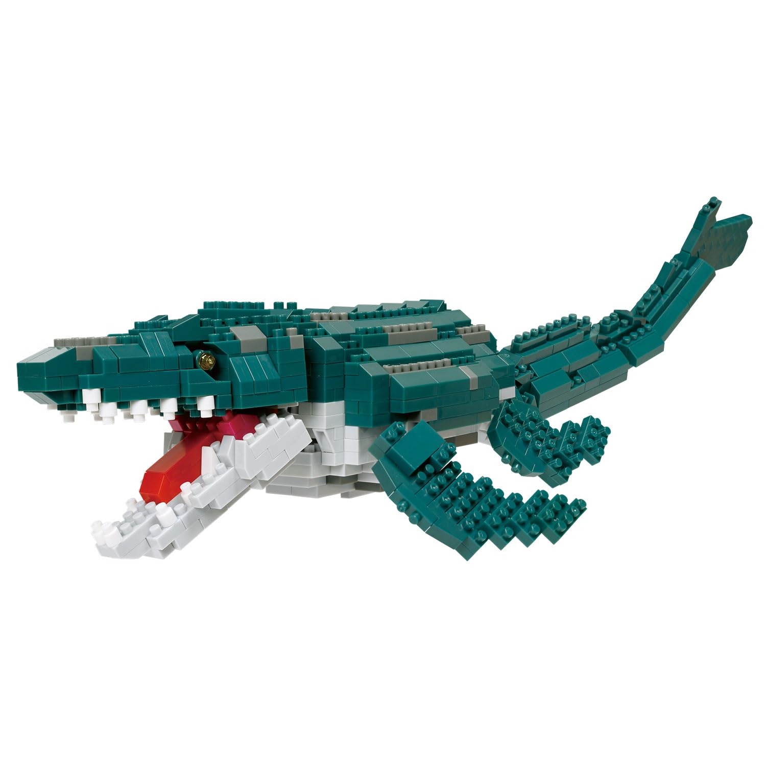 Nanoblock Dino Series: Mosasaurus Model 6.5x12.5x32cm Ages 12+ NBM-053- Japan Figure Store - #1 Bring To You The Best Japanese Goods