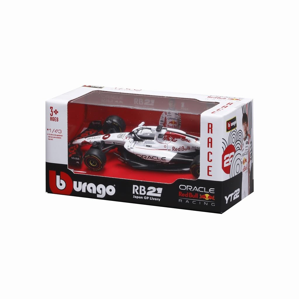 Modèle réduit 1/43 de la Oracle Red Bull RB21 2025, GP du Japon, pilotée par Verstappen, de la marque Kyosho Burago.