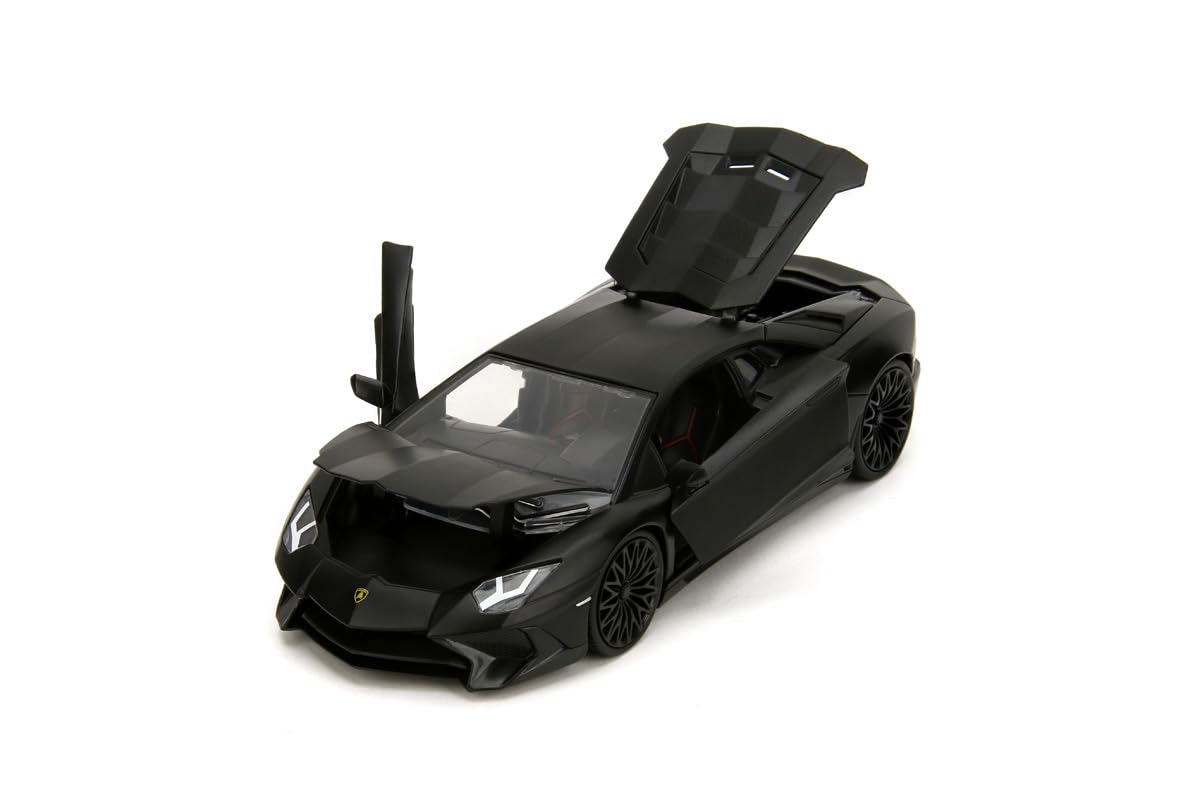 Kyosho 1/24 Scale Lamborghini Aventador SV Black Model - Fast & Furious Series