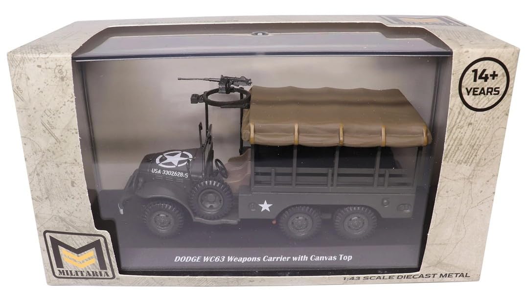 Modèle réduit 1/43 de la Dodge WC63 US Army avec capote en toile de Kyosho, MPC24218