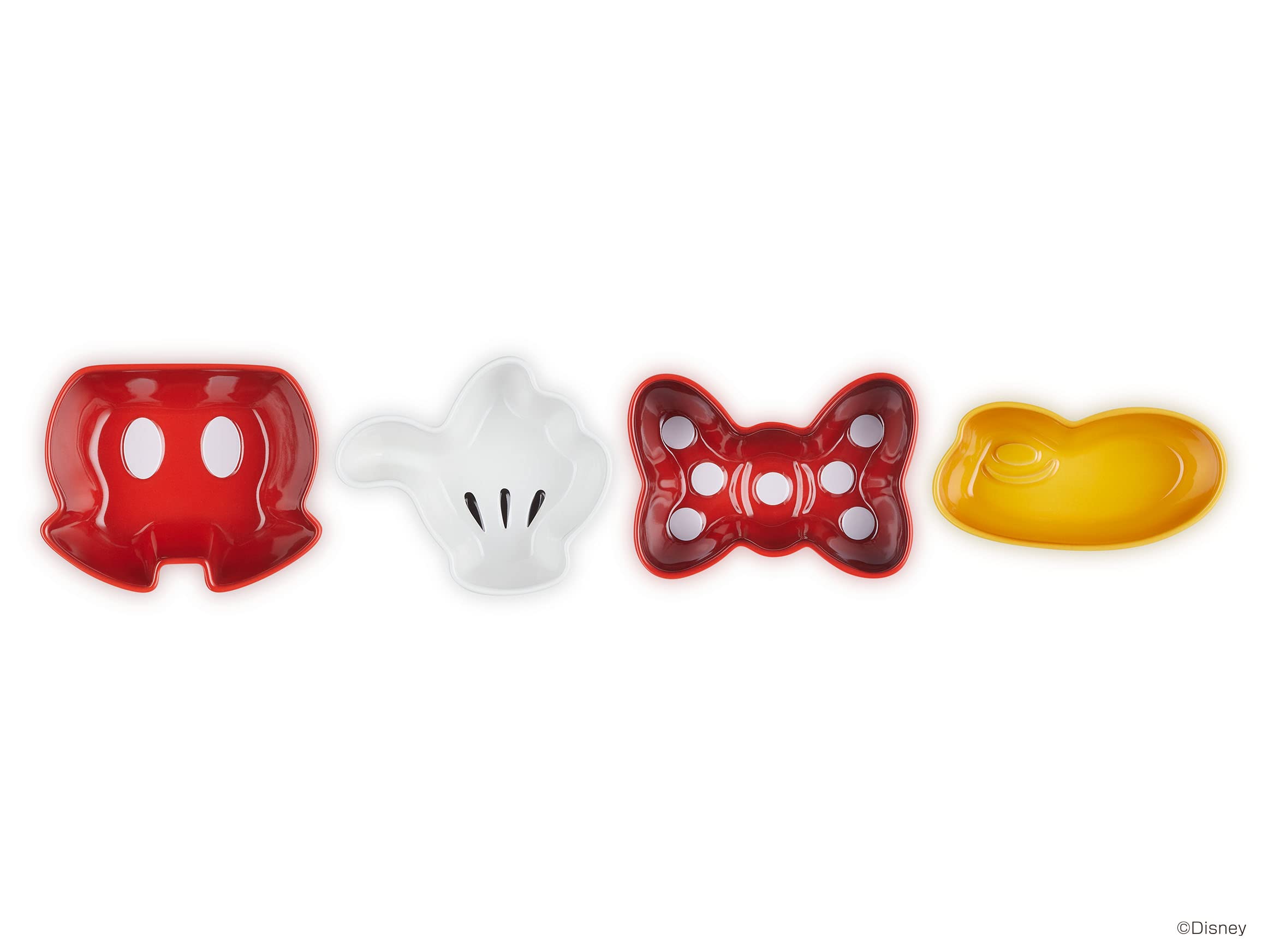 Le Creuset Disney Mickey Minnie Mini Dish Set 4pc Oven Safe Japan Import- Japan Figure Store - #1 Bring To You The Best Japanese Goods