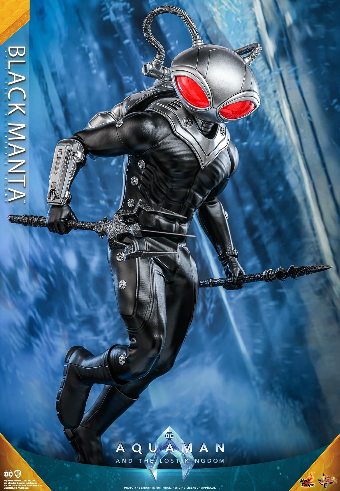 Hot Toys Movie Masterpiece Aquaman Black Manta 1/6 Scale Figure Collectible
