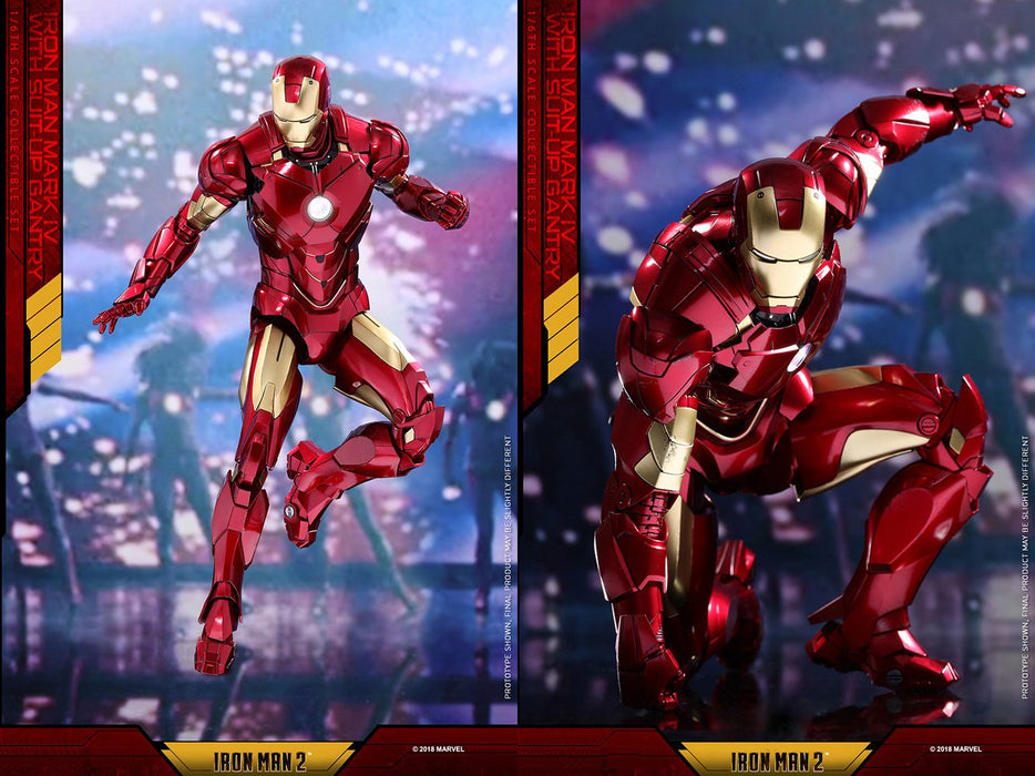 Hot Toys Movie Masterpiece Iron Man 2 1/6 Scale Figure Mark 4 with Gantry- Japan Figure Store - #1 Bring To You The Best Japanese Goods