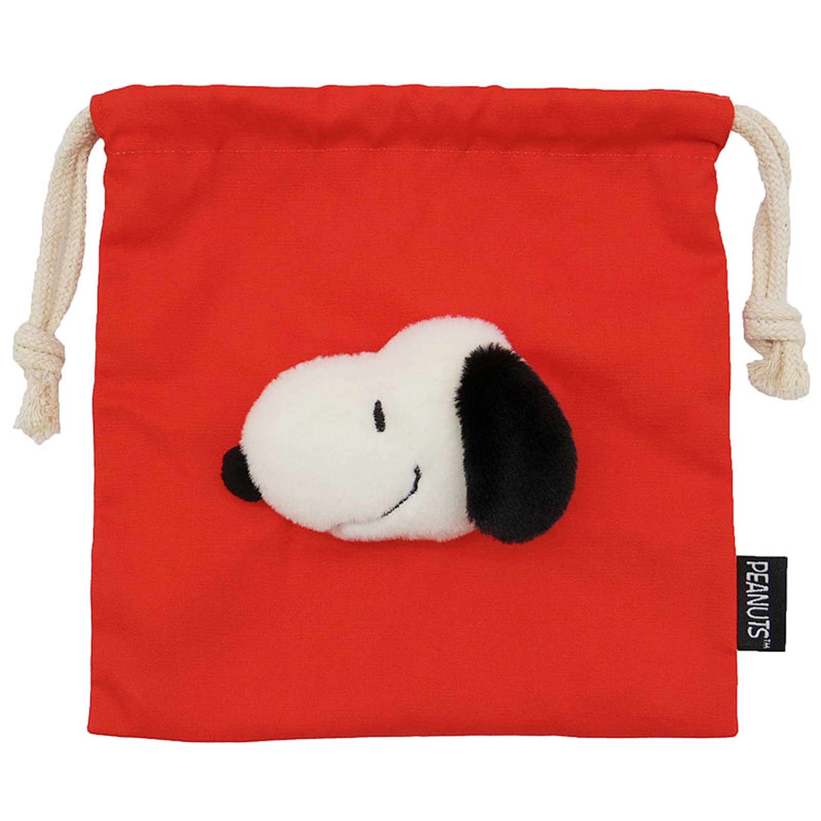 Sanrio Nakajima Boa Face Drawstring Bag Red 177544-22- Japan Figure Store - #1 Bring To You The Best Japanese Goods