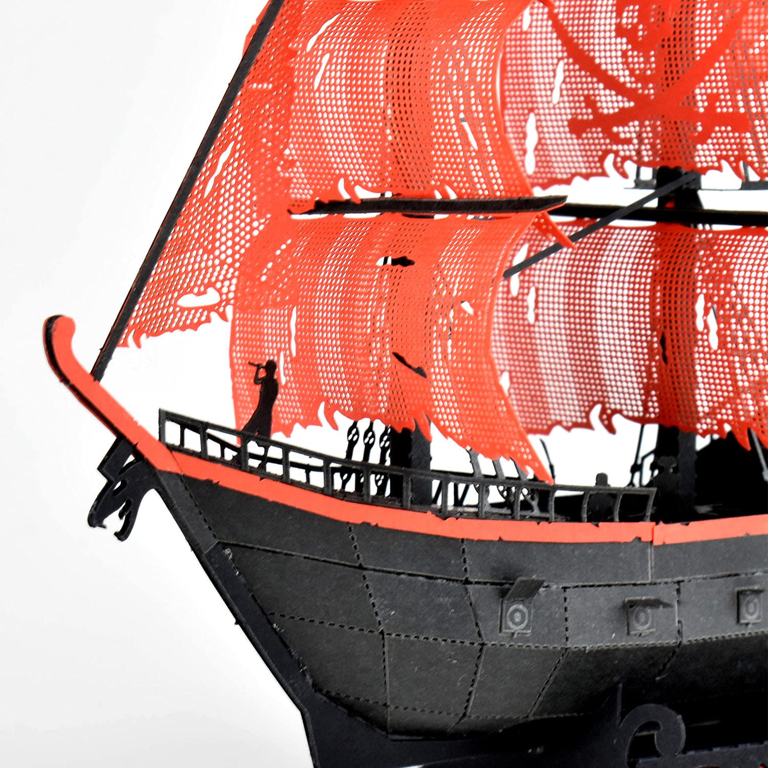 KAWADA Pn-148 Papernano Red Pirate Ship- Japan Figure Store - #1 Bring To You The Best Japanese Goods