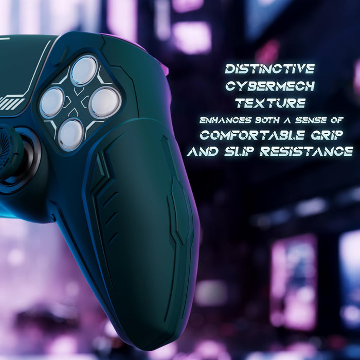 Playvital Dark Green Ps5 Controller Grip Cover Premium Silicone Cyber Mecha- Japan Figure Store - #1 Bring To You The Best Japanese Goods