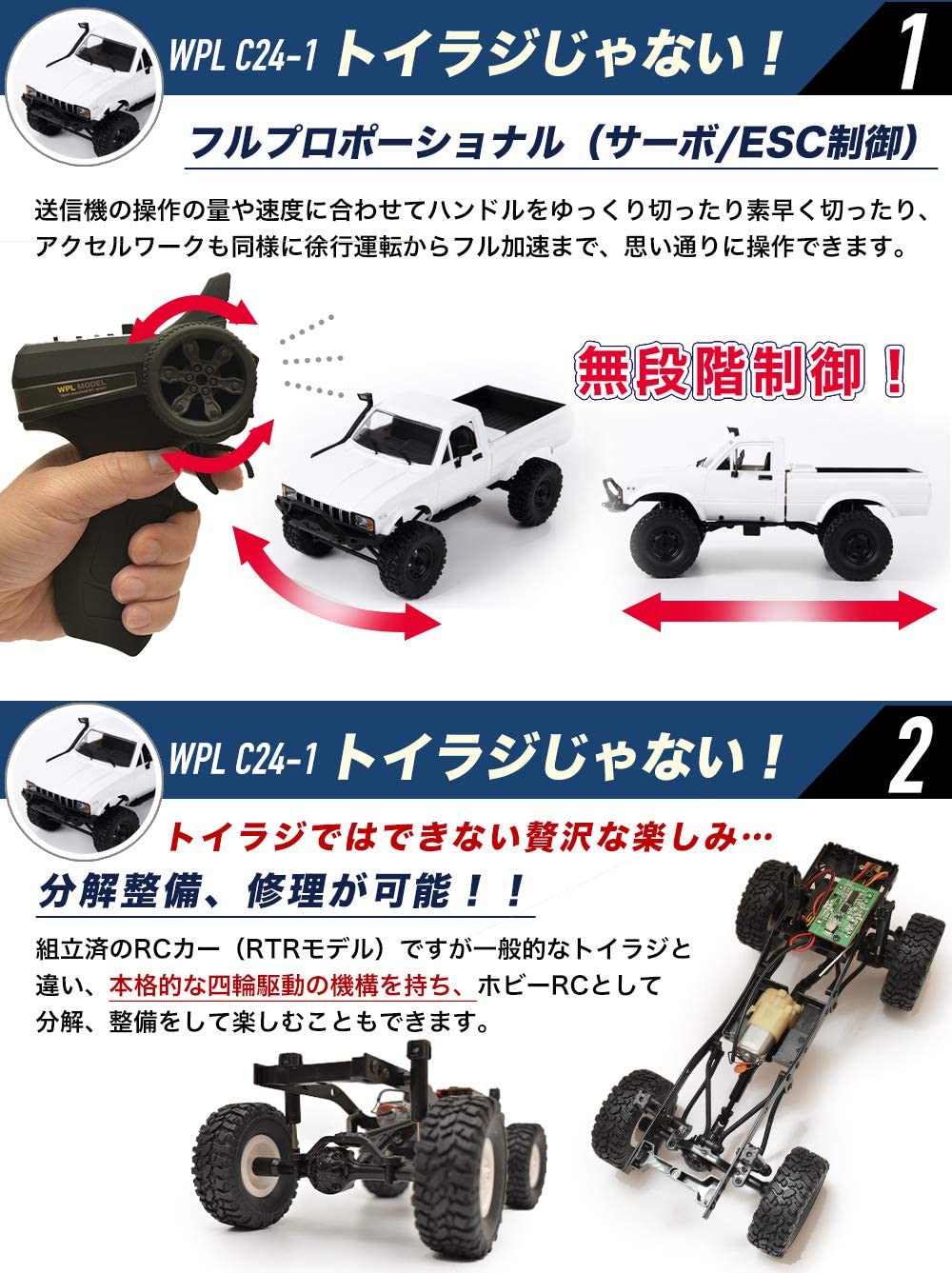 Raywood 1/16 Scale 4WD RC Car with Battery - Authentic Rock Crawler- Japan Figure Store - #1 Bring To You The Best Japanese Goods