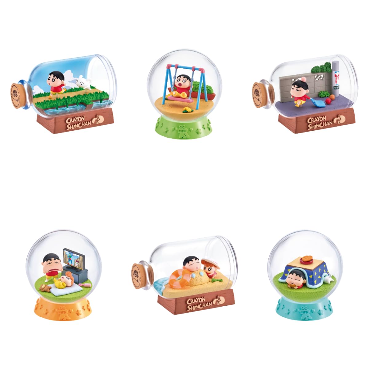 Re-Ment Crayon Shin-Chan Terrarium 2 Figures Box Set - H120xW145xD215mm