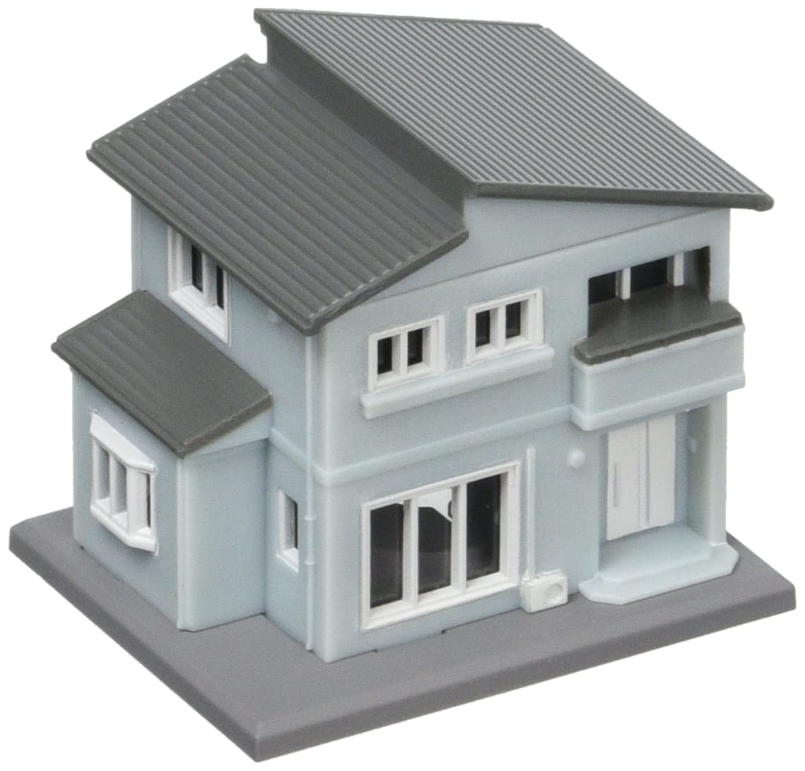 Rokuhan Two-Story House B Blue - Z Gauge Model- Japan Figure Store - #1 Bring To You The Best Japanese Goods