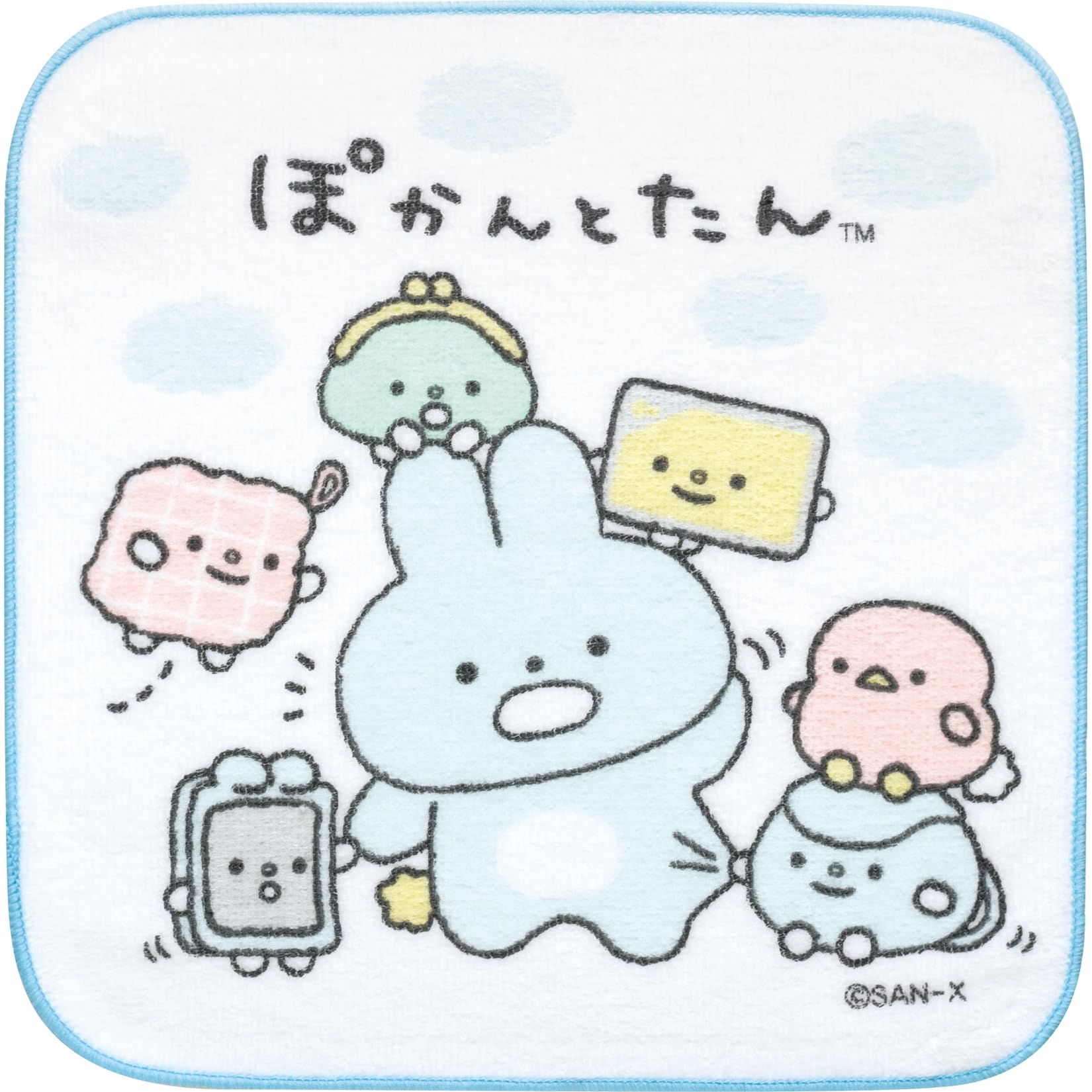 San-X Pokantotan Petit Towel - H21 x W21 x D0.3 cm Soft and Absorbent- Japan Figure Store - #1 Bring To You The Best Japanese Goods