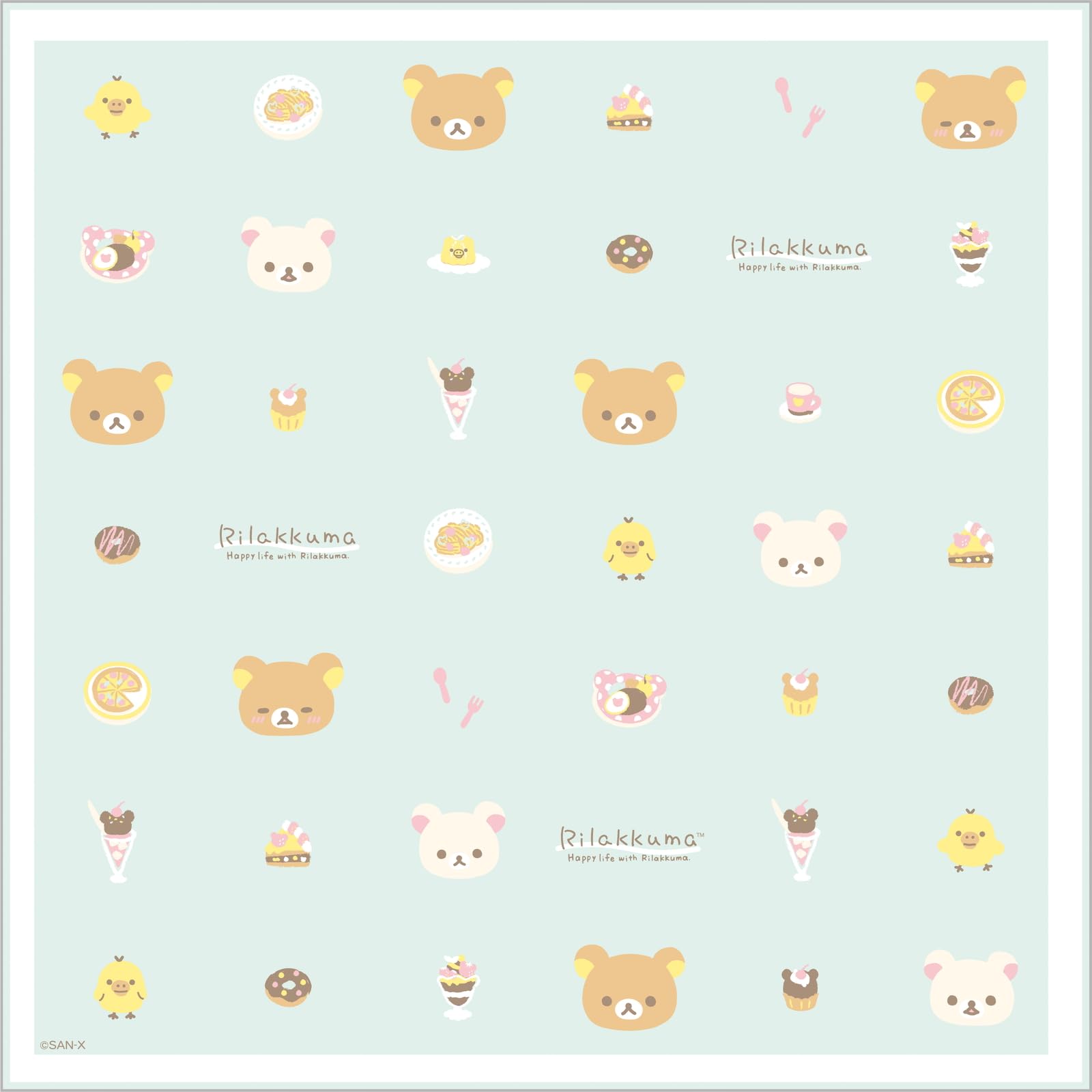 San-X Rilakkuma Lunch Napkin Ch44102 - Cute Eco-Friendly Reusable Cloth- Japan Figure Store - #1 Bring To You The Best Japanese Goods