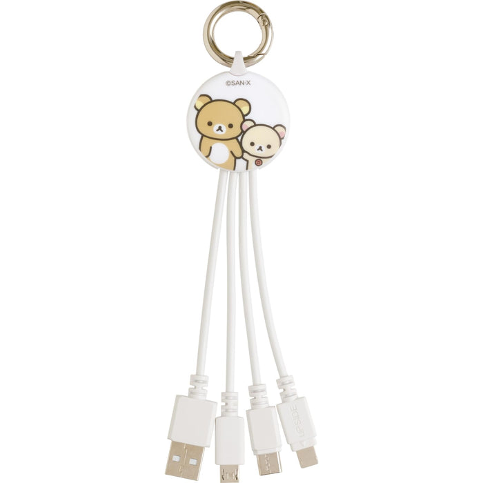 San-X Rilakkuma Multi-Charging Cable Em32901 H145 W45 D15mm- Japan Figure Store - #1 Bring To You The Best Japanese Goods