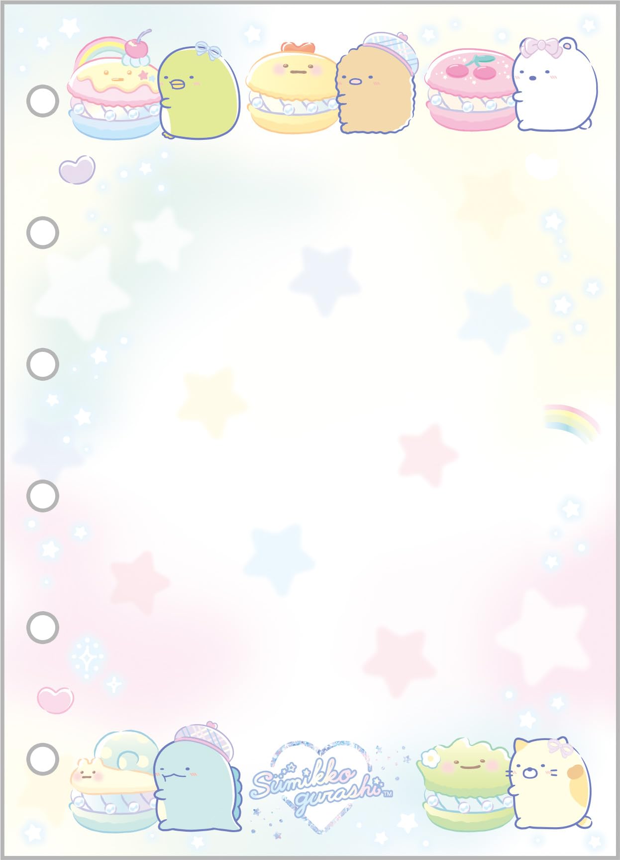 San-X Sumikko Gurashi 6-Hole Sticker Notebook Se58302 125x91x4mm- Japan Figure Store - #1 Bring To You The Best Japanese Goods