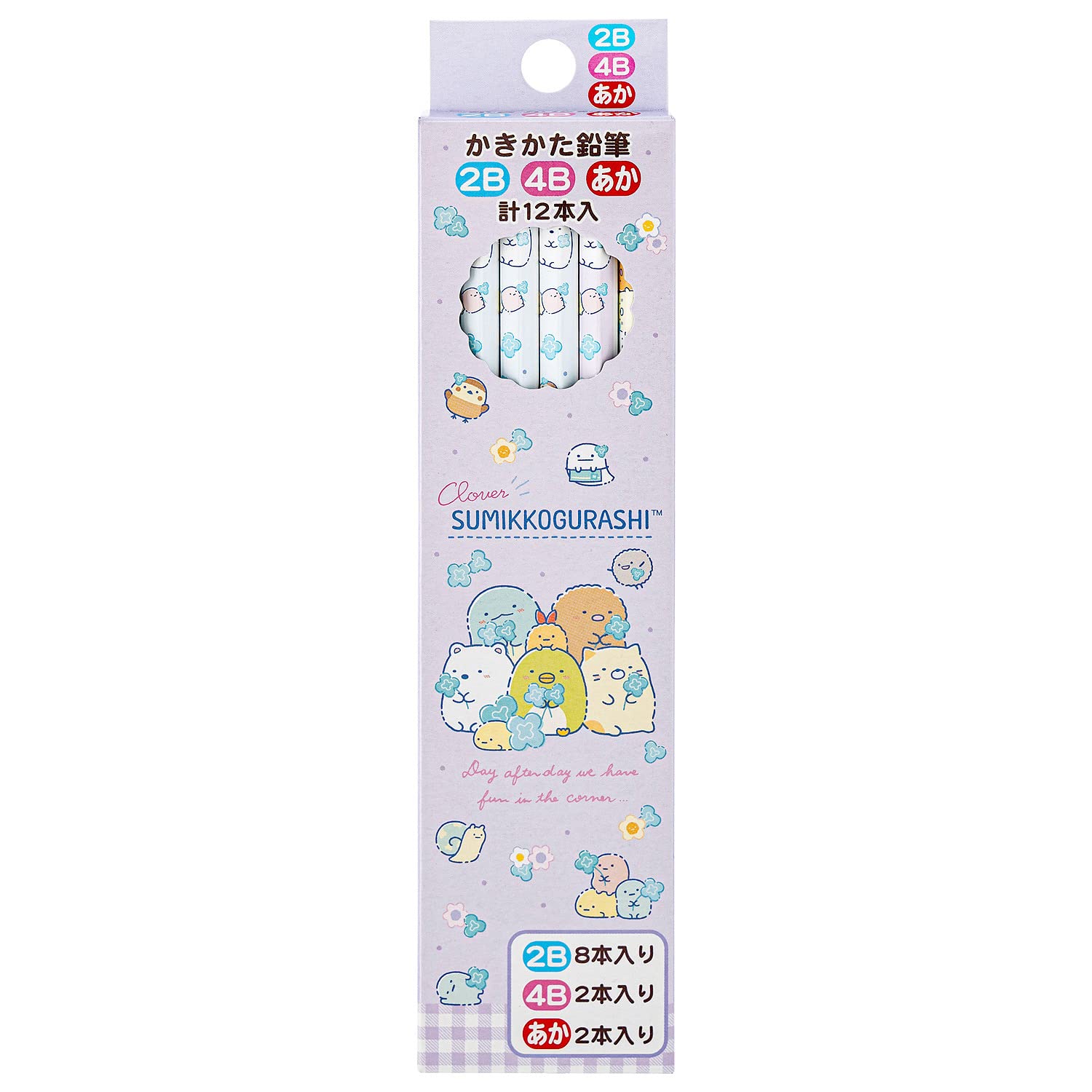 San-X Sumikko Gurashi Go Go School 2B 4B Red Pencil Set Dozen Ph13401- Japan Figure Store - #1 Bring To You The Best Japanese Goods
