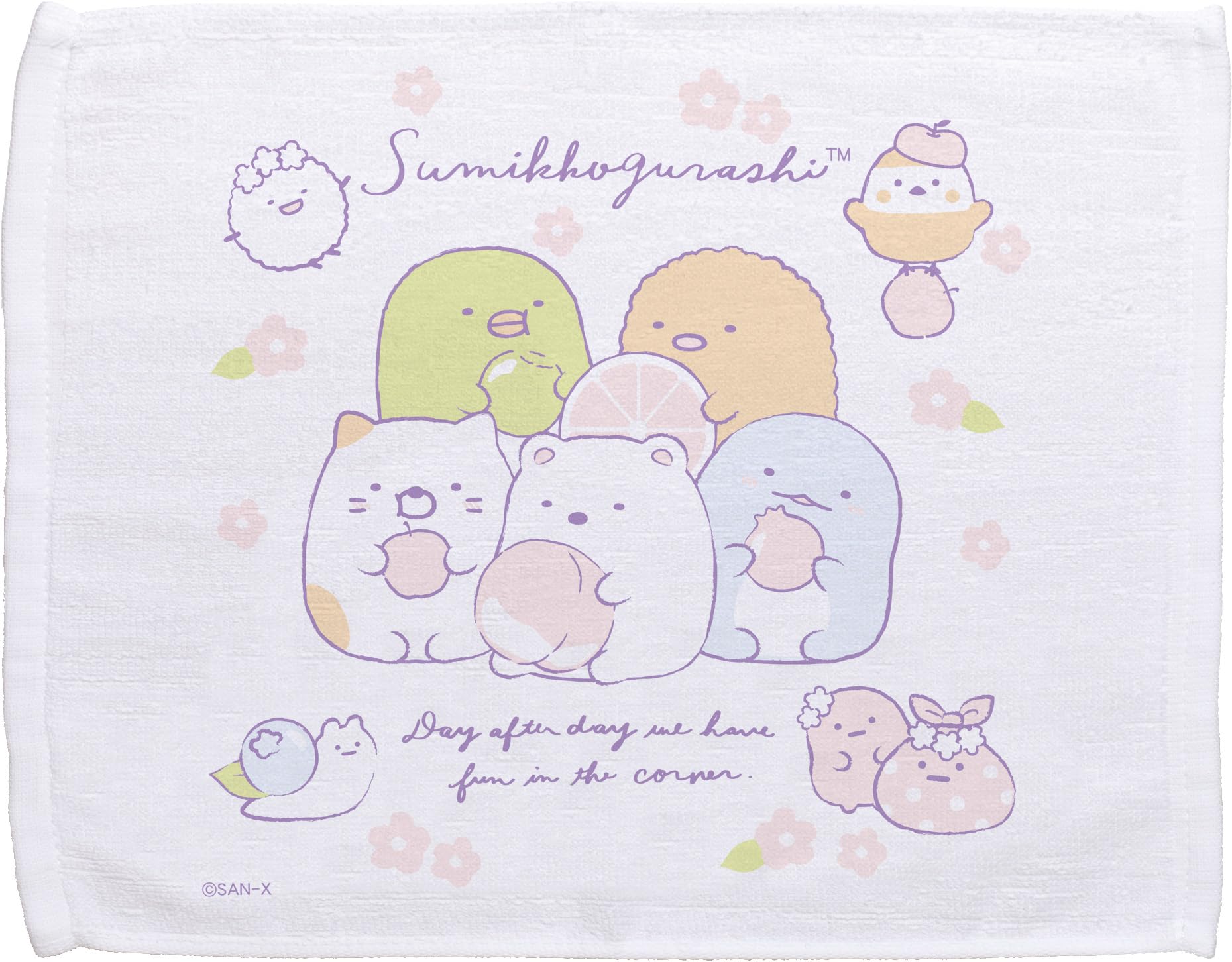 San-X Sumikko Gurashi Hand Towel Set 12cm Fruit Design Cm35402- Japan Figure Store - #1 Bring To You The Best Japanese Goods