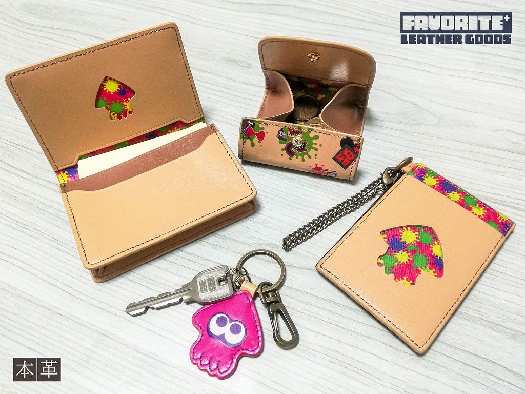 Sanei Boeki Favorite+ Genuine Leather Pass Case Splatoon 2 - 11cm Leather Goods- Japan Figure Store - #1 Bring To You The Best Japanese Goods