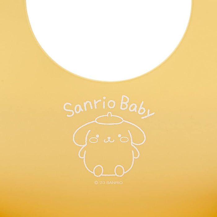 Sanrio Baby Pompompurin Silicone Bib for Meals - Durable and Easy Clean- Japan Figure Store - #1 Bring To You The Best Japanese Goods