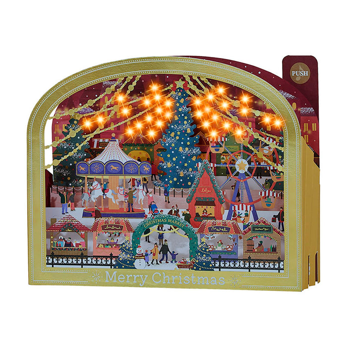 Carte de Noël Sanrio avec lumières et mélodies, cadre doré Jxpm 7-5 244066