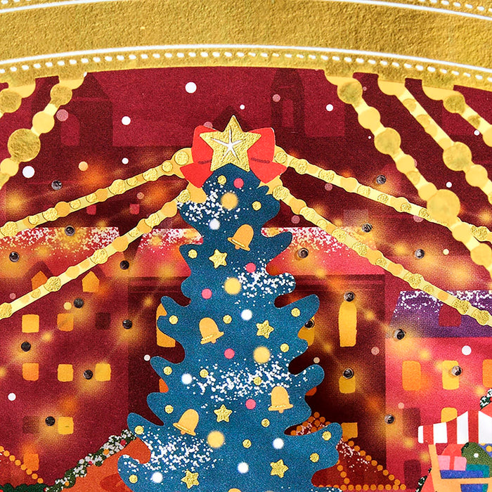 Carte de Noël Sanrio avec lumières et mélodies, cadre doré Jxpm 7-5 244066