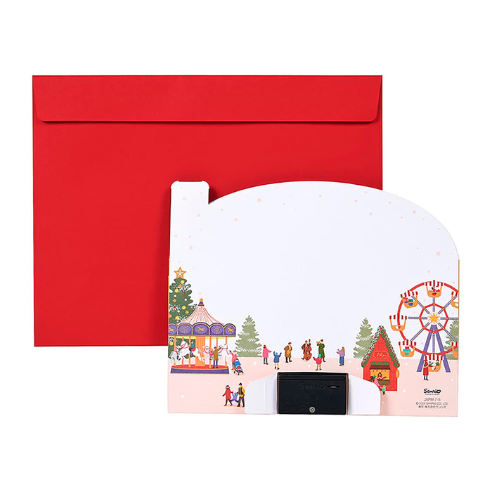 Carte de Noël Sanrio avec lumières et mélodies, cadre doré Jxpm 7-5 244066
