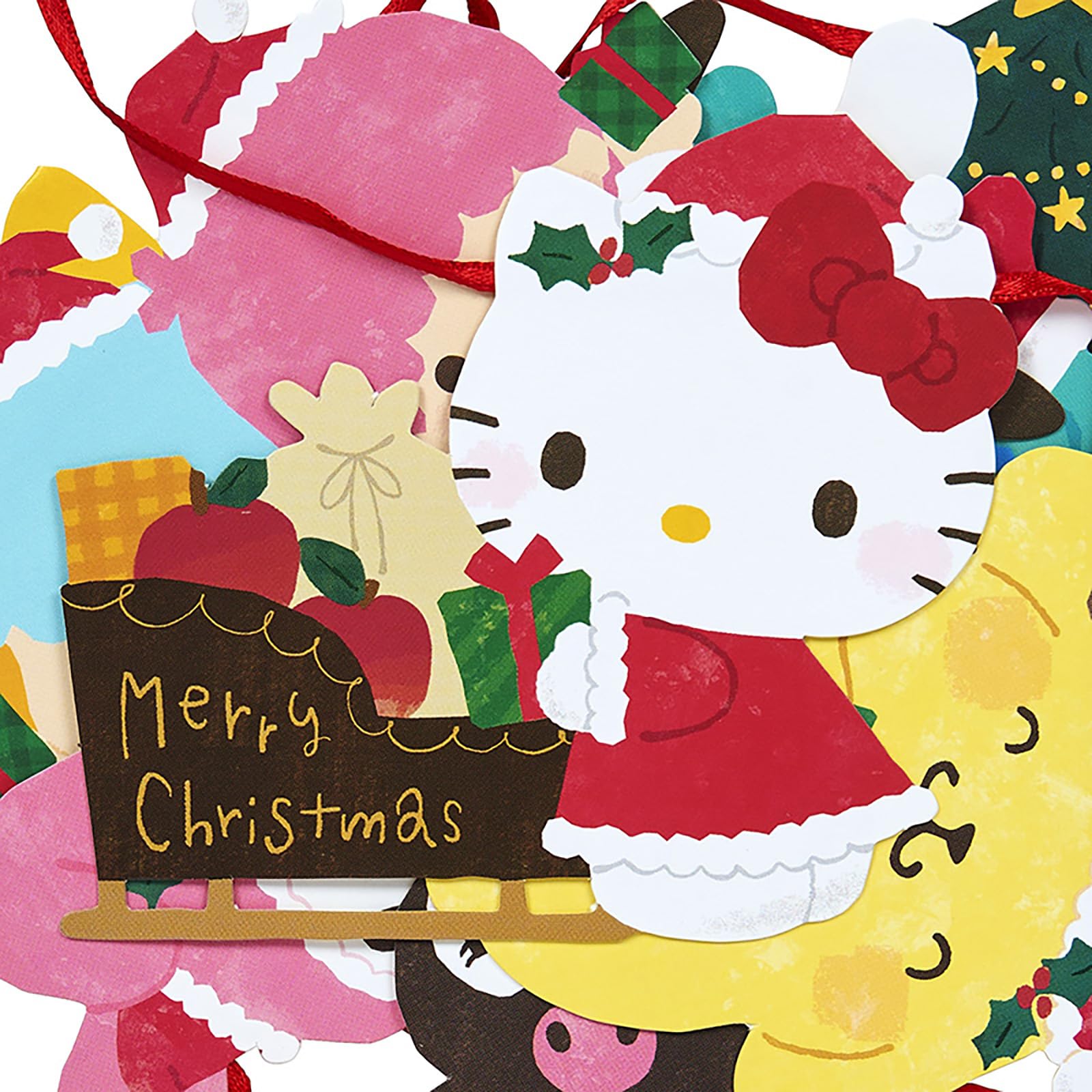 Carte de Noël Sanrio avec personnages, décoration murale, carte de vœux Jx 59-5 242616