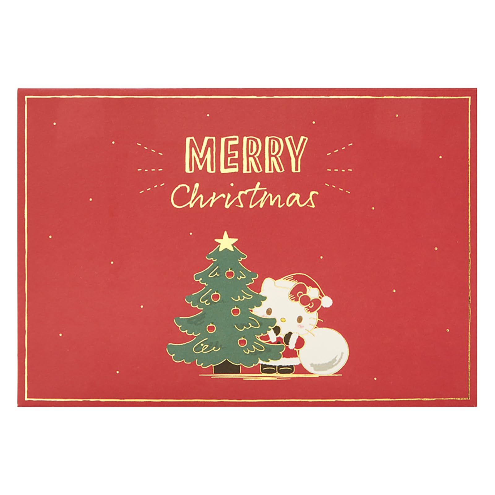 Sanrio Hello Kitty Christmas Greeting Card - Tree Decoration - Jx 63-3- Japan Figure Store - #1 Bring To You The Best Japanese Goods