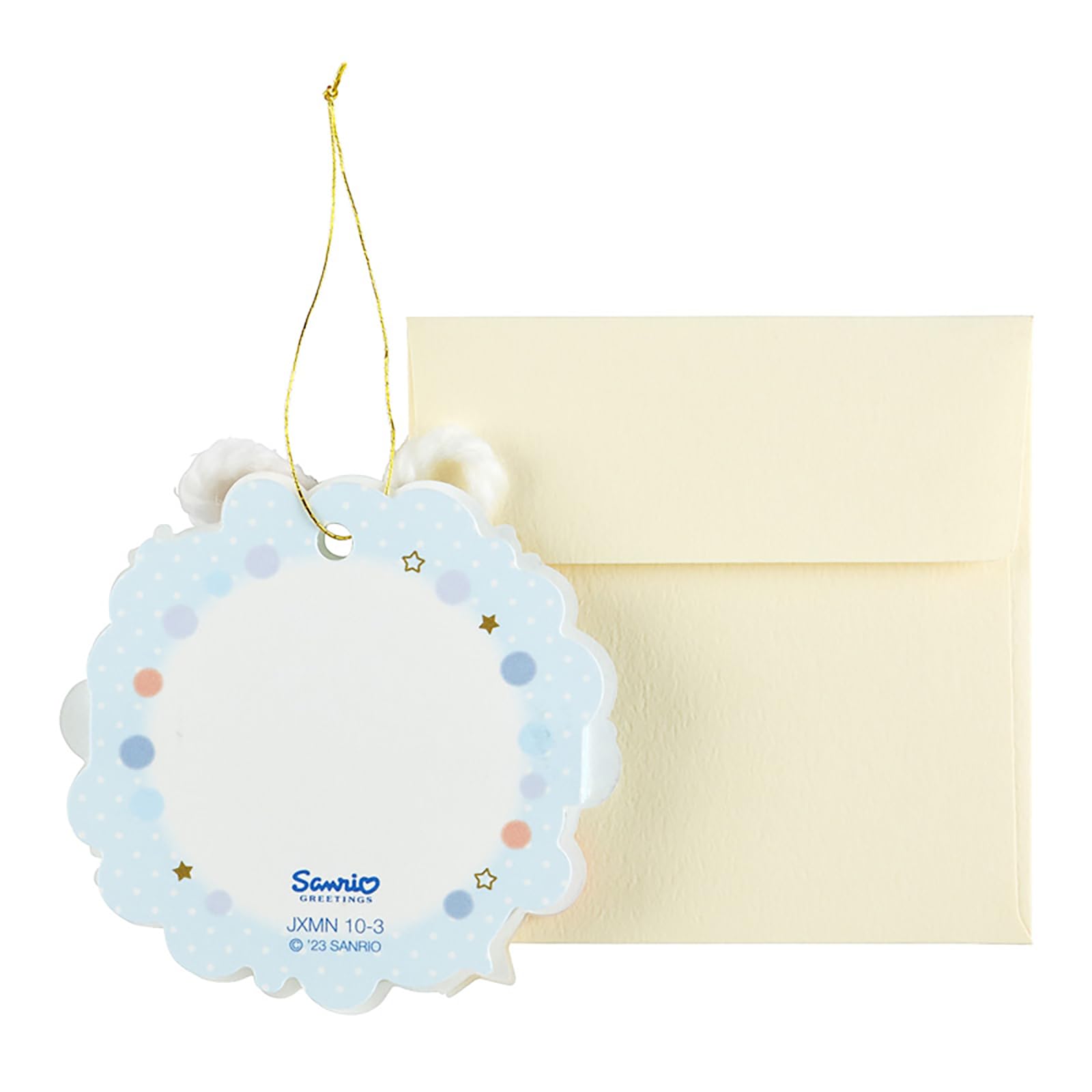 Sanrio Christmas Mini Greeting Card Die-Cut Yarn Wreath Jxmn 10-3- Japan Figure Store - #1 Bring To You The Best Japanese Goods