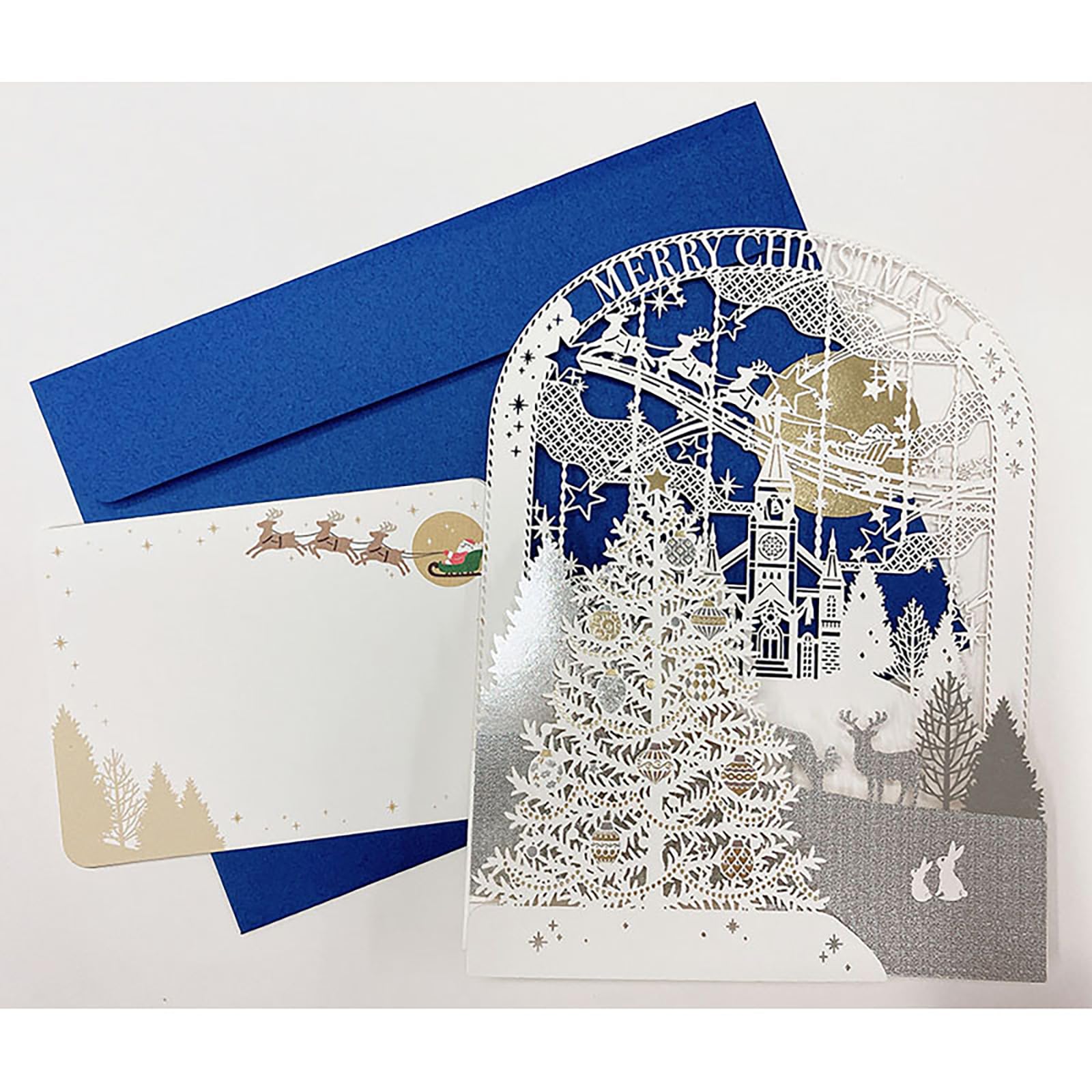 Sanrio Christmas Message Cards Laser Cut Tree Church Design - Can Ship Overseas- Japan Figure Store - #1 Bring To You The Best Japanese Goods