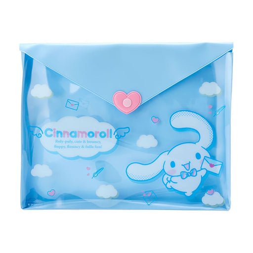 Sanrio Cinnamoroll Clear Multi Pouch 20x26.5x3cm Character Flat Letter Pouch- Japan Figure Store - #1 Bring To You The Best Japanese Goods
